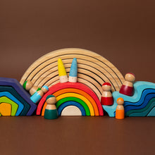 Load image into Gallery viewer, Wooden Peg Doll Set (Bright)
