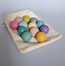 Load image into Gallery viewer, 12 piece Wooden Marbles Set