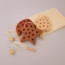 Load image into Gallery viewer, 6 piece Wooden Lacing Set