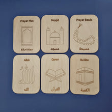 Load image into Gallery viewer, Islamic Wooden Flash Cards Set