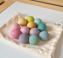 Load image into Gallery viewer, 12 piece Wooden Marbles Set