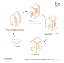 Load image into Gallery viewer, Babai wooden magnetic house