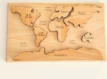 Load image into Gallery viewer, Wooden Map of the World Puzzle