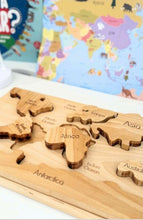 Load image into Gallery viewer, Wooden Map of the World Puzzle