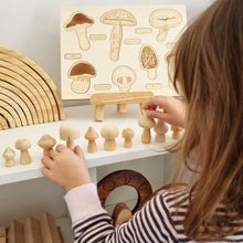 Load image into Gallery viewer, Wooden Mushrooms