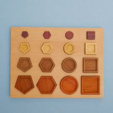 Load image into Gallery viewer, Geometric Shapes Big to Small Puzzle (Medium size)