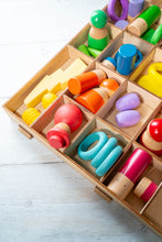 Load image into Gallery viewer, Loose Parts Coloured Disc and Rings Set