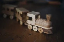 Load image into Gallery viewer, Wooden Train with wagons