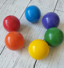 Load image into Gallery viewer, Large Wooden Marbles (Bright)