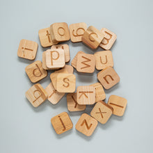 Load image into Gallery viewer, Wooden Lower Case Letter Tiles