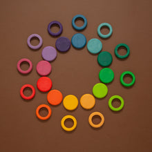 Load image into Gallery viewer, Loose Parts Coloured Disc and Rings Set