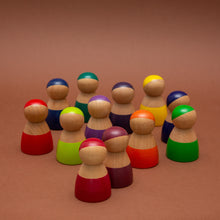 Load image into Gallery viewer, Wooden Peg Doll Set (Bright)