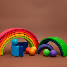 Load image into Gallery viewer, Large Wooden Marbles (Bright)
