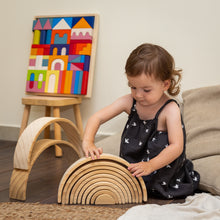 Load image into Gallery viewer, 12 piece Rainbow Stacker (Natural)