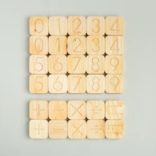 Load image into Gallery viewer, Wooden Math Tiles Set
