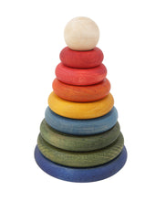 Load image into Gallery viewer, Wooden Story - Rainbow Round Pyramid
