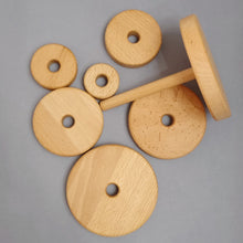 Load image into Gallery viewer, Natural wood Stacking Rings
