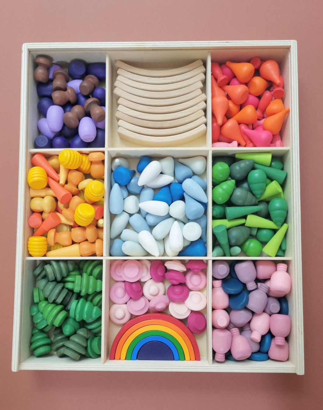 Loose Parts 267pc set with Rainbow Arches