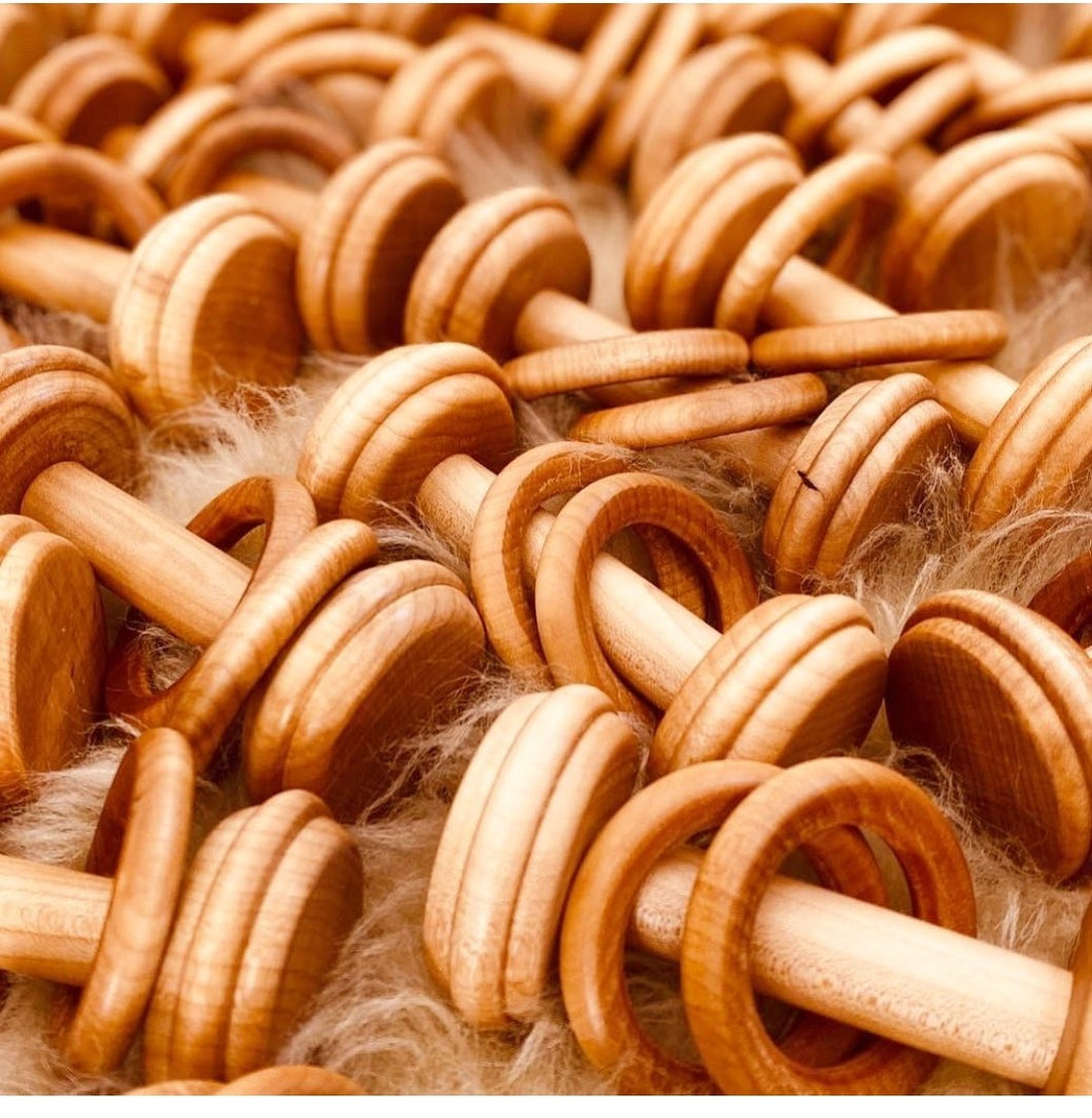 Wooden baby rattle