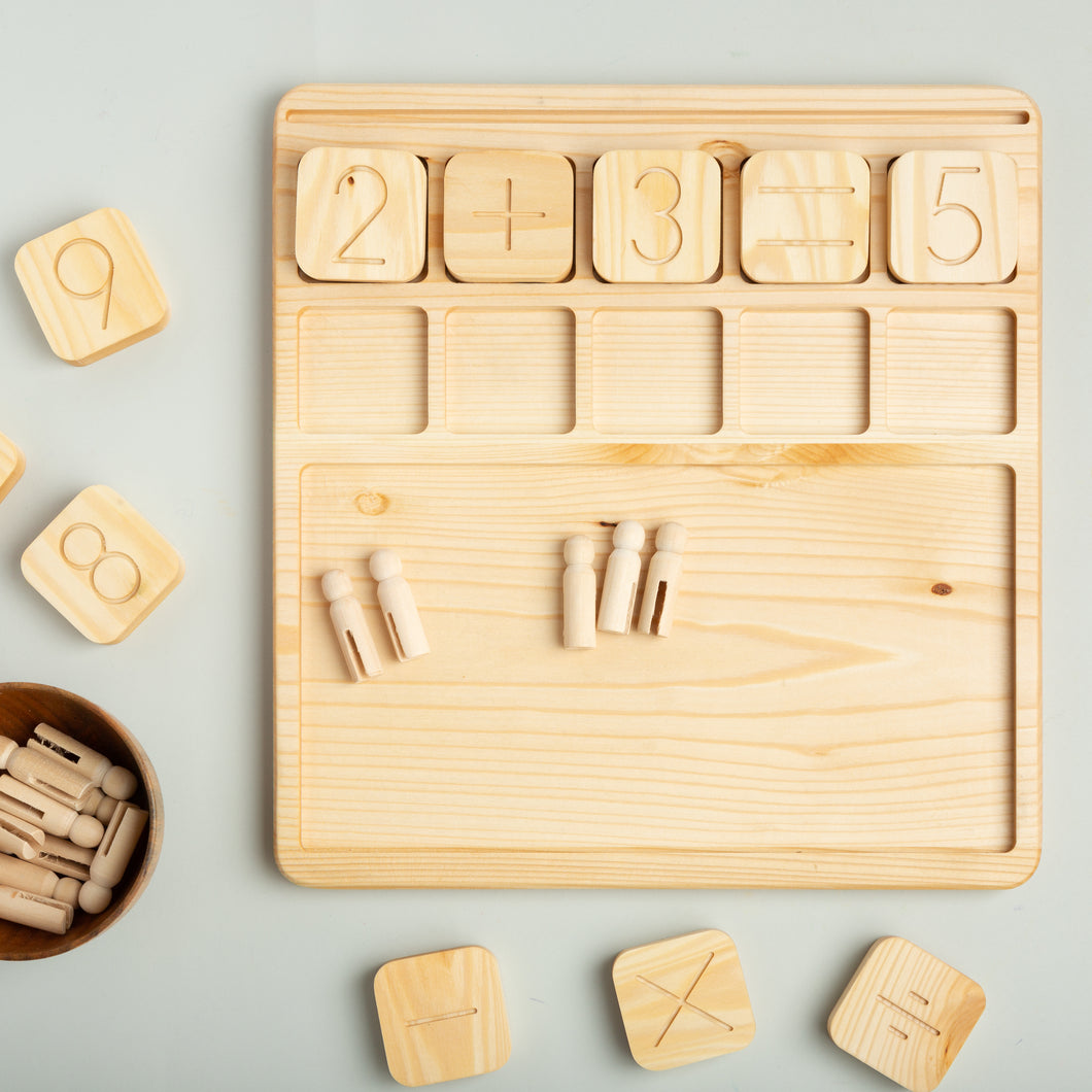 Wooden Math Cube Board