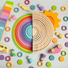 Load image into Gallery viewer, Loose Parts Coloured Disc and Rings Set
